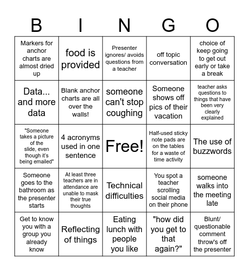Fun w/ Friends Bingo Card