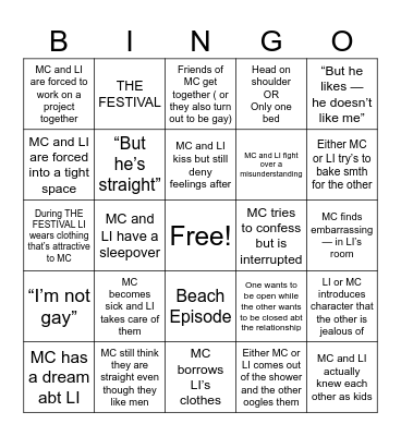 BL Bingo Card
