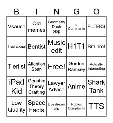 Diaper Plays Bingo Card