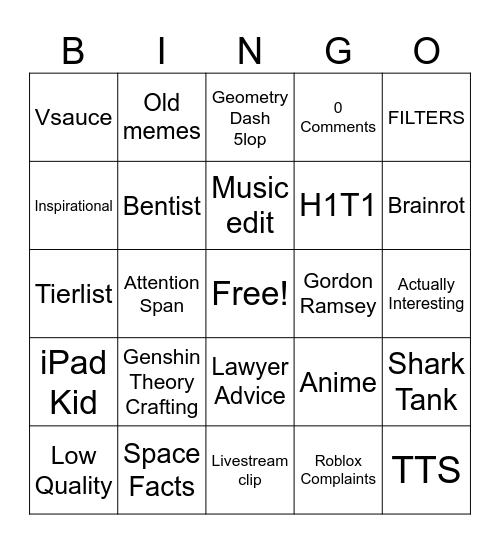 Diaper Plays Bingo Card