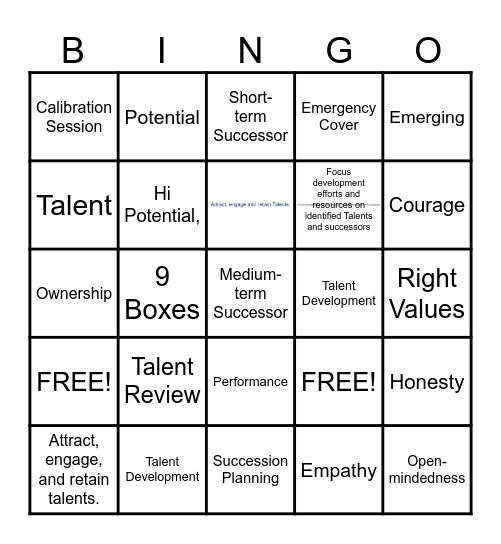 TM Bingo Card