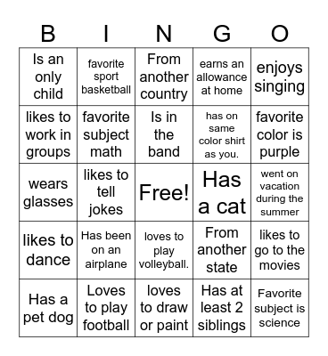 Bingo Card