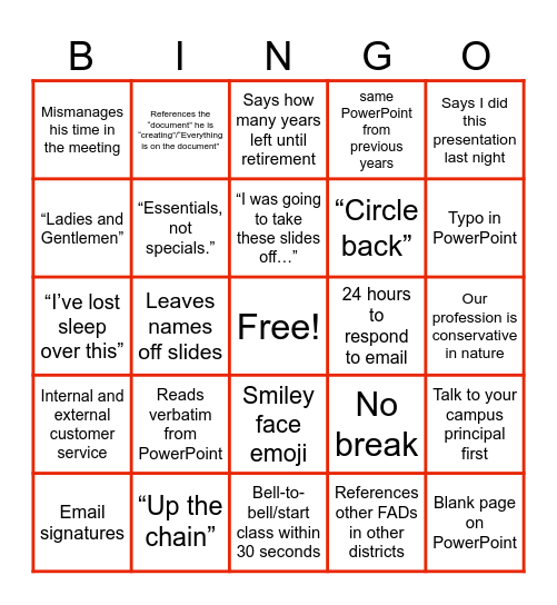 JT Bingo 2025 Bingo Card