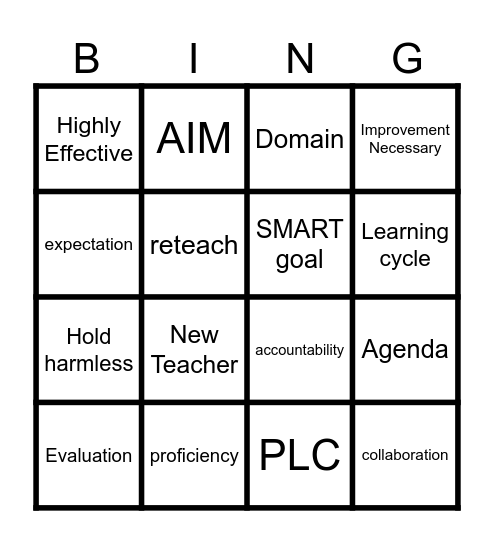 CGHS PD Bingo Card