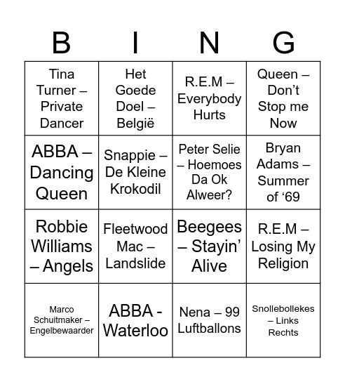 BESJES BINGO! Bingo Card