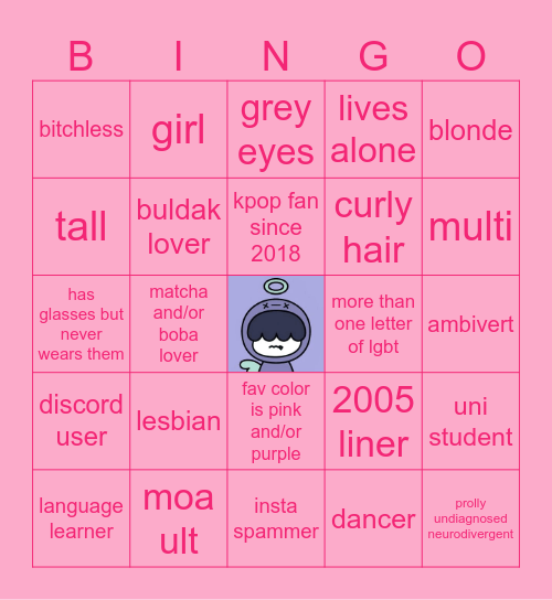 luna bingo! Bingo Card