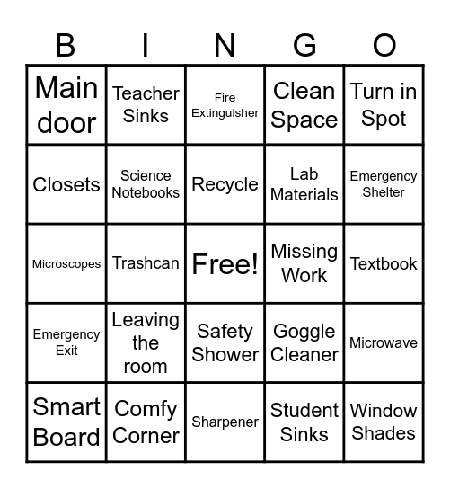 Room Tour!! Bingo Card