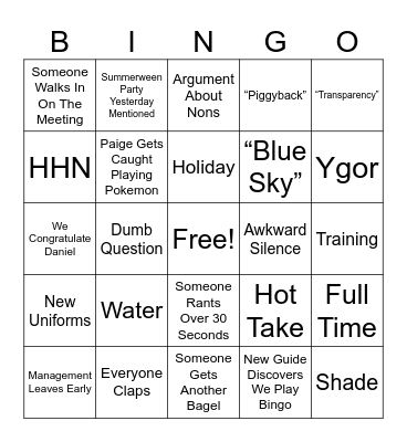 Q3 Bingo Card