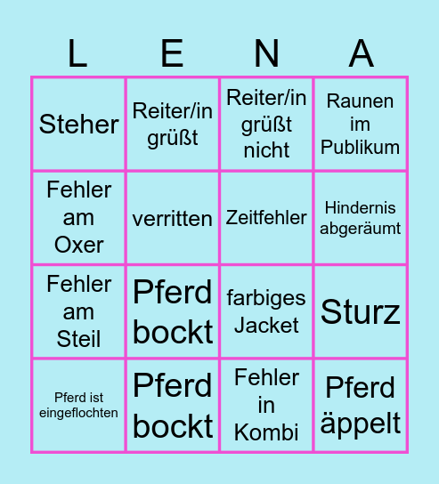 BUNDESCHAMPIONAT - BINGO mit Bingo Card