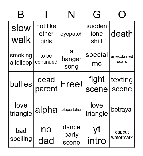 gacha video bingo Card