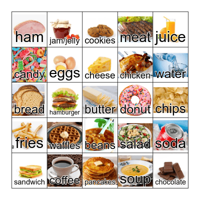 Food / Comida Bingo Card