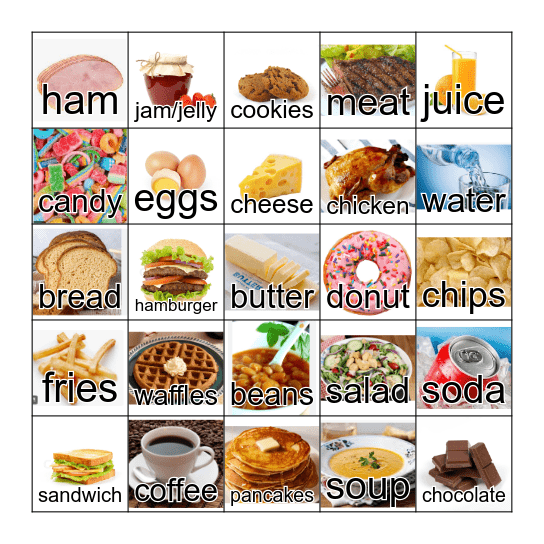 Food / Comida Bingo Card