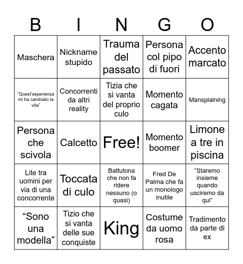 2Hot2Handle Bingo Card