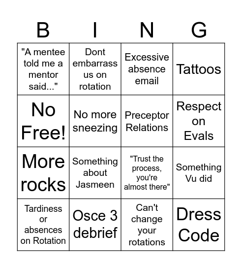 Bingoooooo Bingo Card