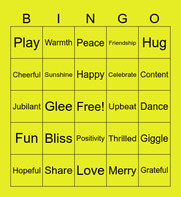 Bingo Bliss Bingo Card