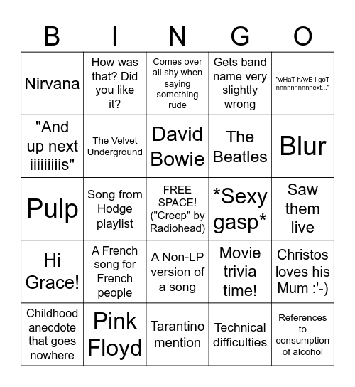 Boogaloo Bingo Card
