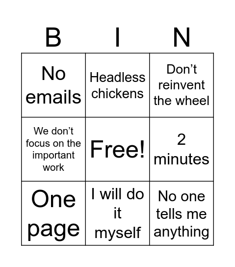 Certified Yapper Bingo Card
