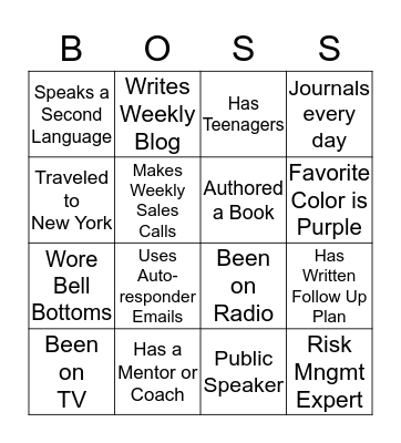 Positively Successful Women In Business Bingo Card