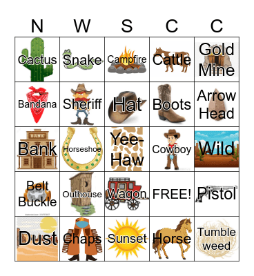 WESTERN BINGO Card