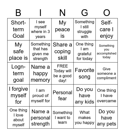 THE STRUGGLE IS REAL Bingo Card