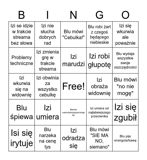 IZI BINGO Card