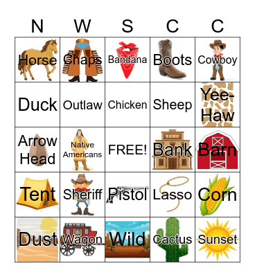 WESTERN INSERVICE BINGO Card