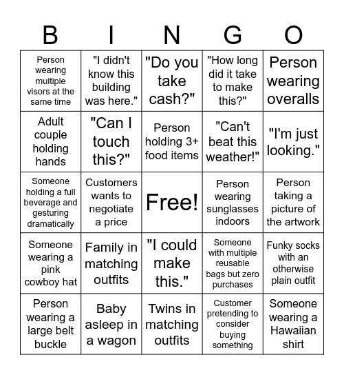 2025 Walnut Center Bingo Card