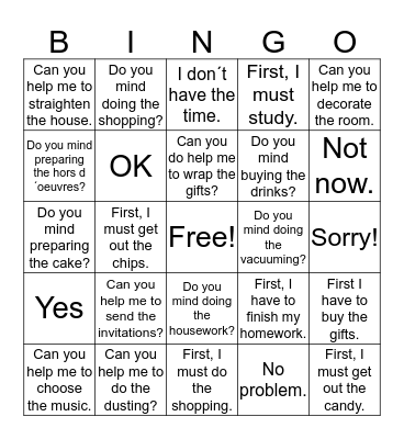 Bien Dit 2  ch 2-2 Asking for help Bingo Card