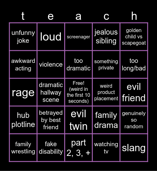 tomorrows teachings / dharr man Bingo Card