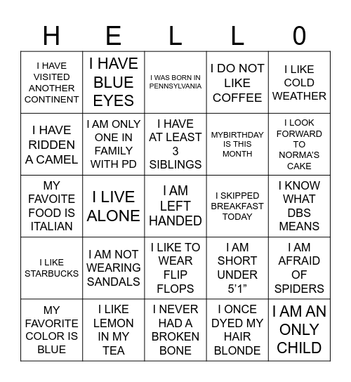 Bingo Card