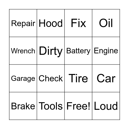 Veterinarian Bingo Card