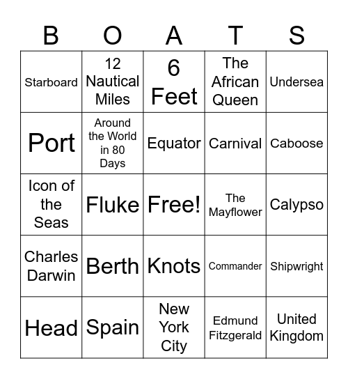 Nautical Knowledge Bingo Card nautical-knowledge-bingo-card