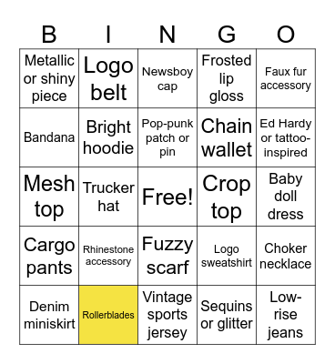 2005 Thrift Shop Bingo Card