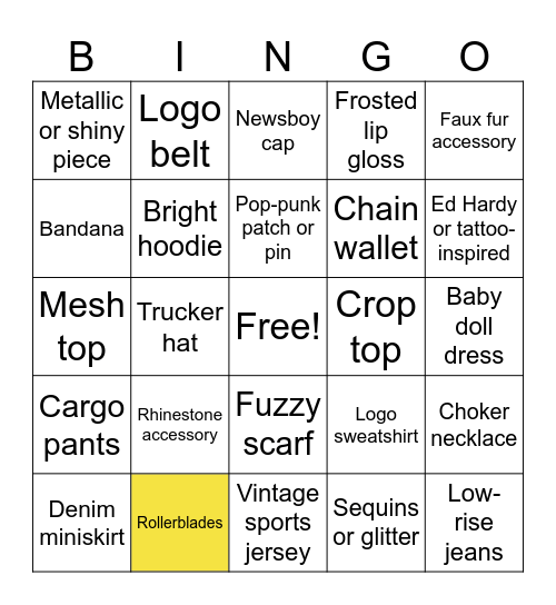 2005 Thrift Shop Bingo Card