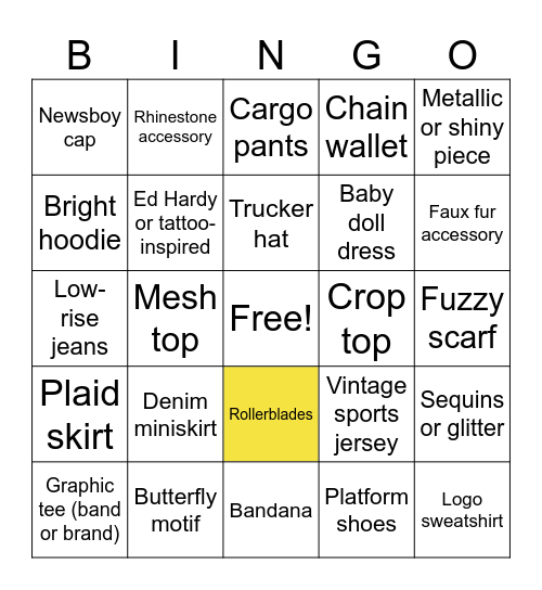 2005 Thrift Shop Bingo Card