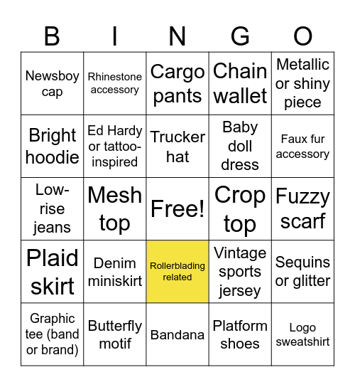 2005 Thrift Shop Bingo Card