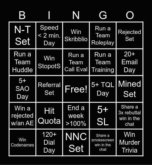 SMB AUGUST BINGO Card