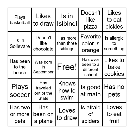Get to Know You Bingo: Find Someone Who... Bingo Card