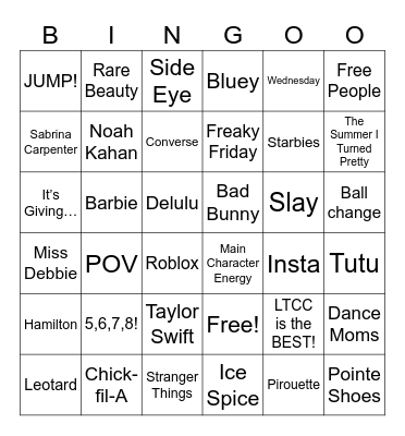 LTCC BINGO Card