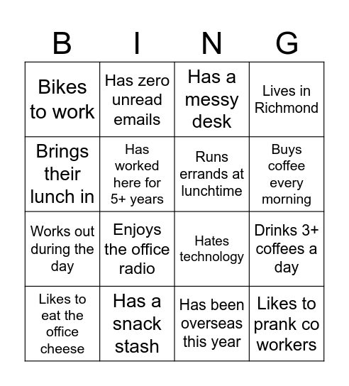GIBBONS FRIDAY NIGHT Bingo Card