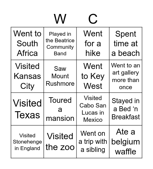 HS Start of the Year Staff Bingo Card