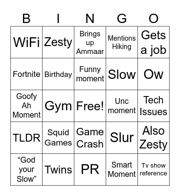 Mandeep Bingo Card