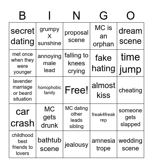 GL Bingo Card