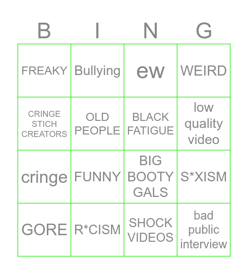 IG REELS BINGO Card