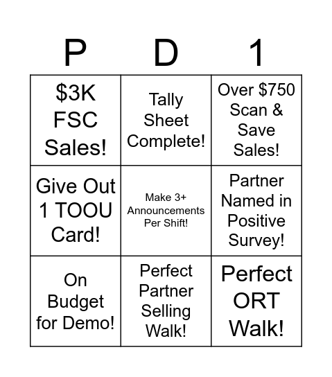 CONNECTIONS PARTNER! _________ Bingo Card