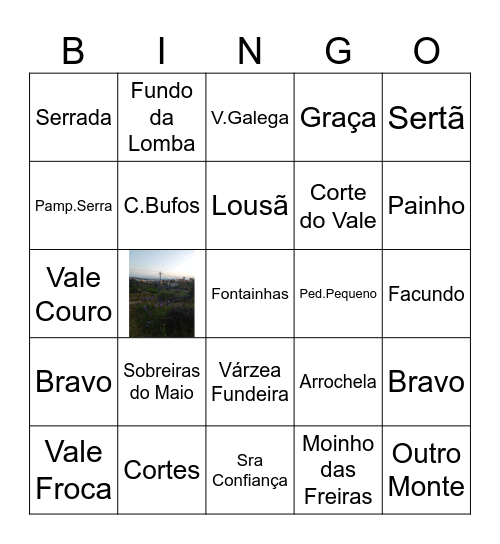 Bingo de Palavras Bingo Card