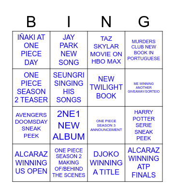BINGO CARD 2025.2 Bingo Card