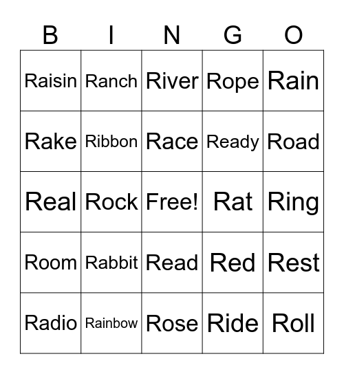 R Bingo Card