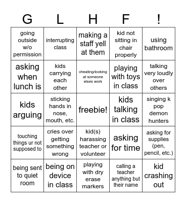 *}||\][{}\&*#@)$&)$@#!))!))))!@#)(&!# Bingo Card