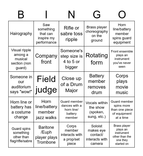 LHS DCI Watch Party Bingo 2025 Bingo Card